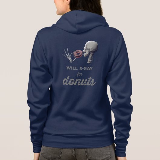 Will X-Ray voor Donuts en stralingssymbool Hoodie (Achterkant)