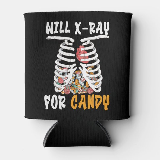 Will Xray Snoep Halloween Skelet Radiologie Blikjeskoeler (Voorkant)