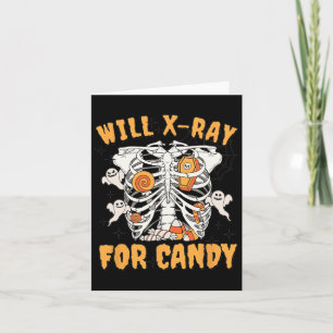 Will Xray voor Snoep Halloween radiologie technicu Kaart