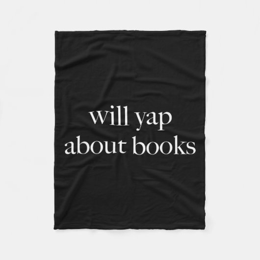 Will Yap over boeken, esthetisch lezen, grappig ve Fleece Deken (Voorkant)
