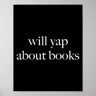 Will Yap over boeken, esthetisch lezen, grappig ve Poster