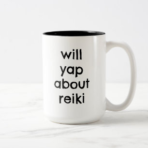 Will Yap Over Reiki Grappige Reiki Beoefenaar Tweekleurige Koffiemok