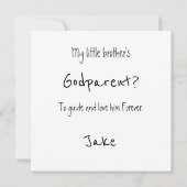 Will you be Godparent Baby & Sibling Photo Kaart (Achterkant)