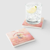 Will you be mine Valentine? personalized  Stenen Onderzetter (Zijkant)