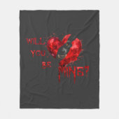 WIll You Be Mine Valentine Shirt Fleece Deken (Voorkant)