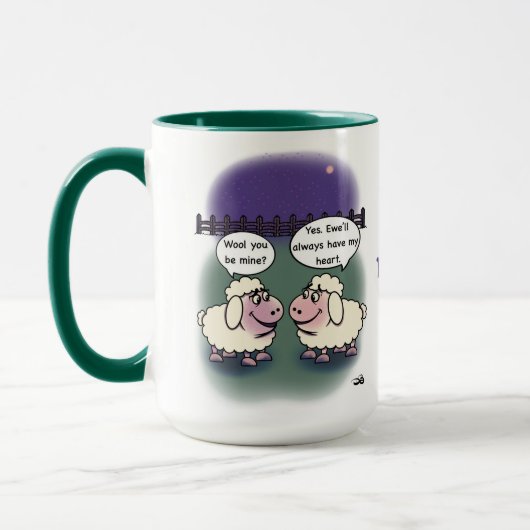 Will You Be Mine Valentine's Large Mug Mok (Links)