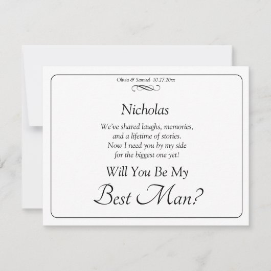 Will You Be My Best Man? Black White Infinity (Voorkant)
