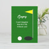Will You Be My Best Man Golf Green Proposal Cards Kaart (Staand voorkant)