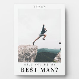 Will you be my Best Man Minimalist Photo Modern Fotoplaat