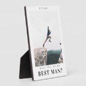 Will you be my Best Man Minimalist Photo Modern Fotoplaat (Zijkant)