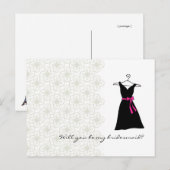 Will You Be My Bridesmaid beroemd gemaakt door Bla Uitnodiging Briefkaart (Voorkant / Achterkant)