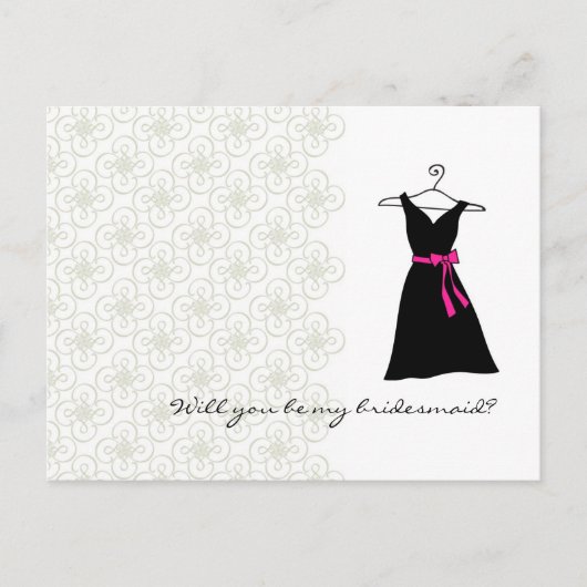 Will You Be My Bridesmaid beroemd gemaakt door Bla Uitnodiging Briefkaart (Voorkant)