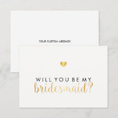 Will You Be My Bridesmaid beroemd gemaakt door Gol Kaart (Voorkant / Achterkant)