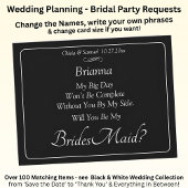 Will You Be My Bridesmaid? Black & White Card