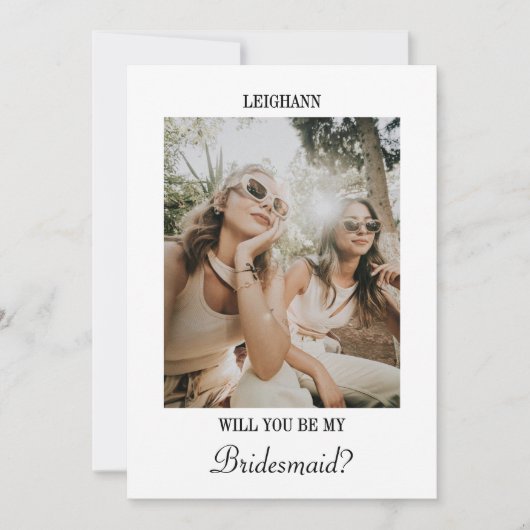 Will You Be My Bridesmaid Bridesmaid Proposal Card Kaart (Voorkant)