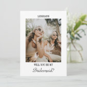 Will You Be My Bridesmaid Bridesmaid Proposal Card Kaart (Staand voorkant)