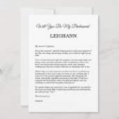 Will You Be My Bridesmaid Bridesmaid Proposal Card Kaart (Achterkant)