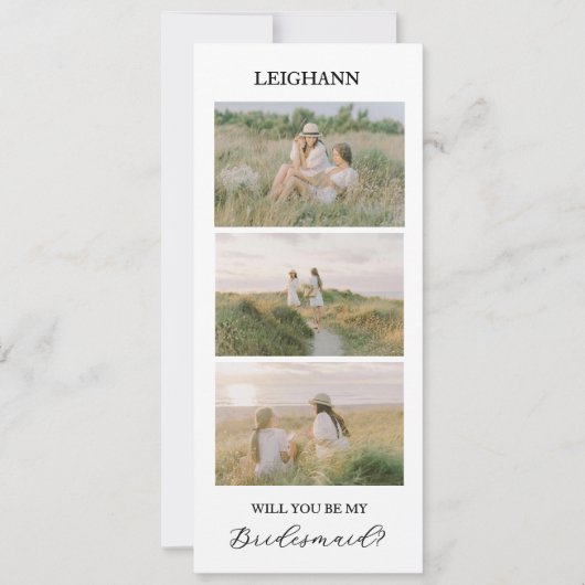 Will You Be My Bridesmaid Bridesmaid Proposal Card Kaart (Voorkant)