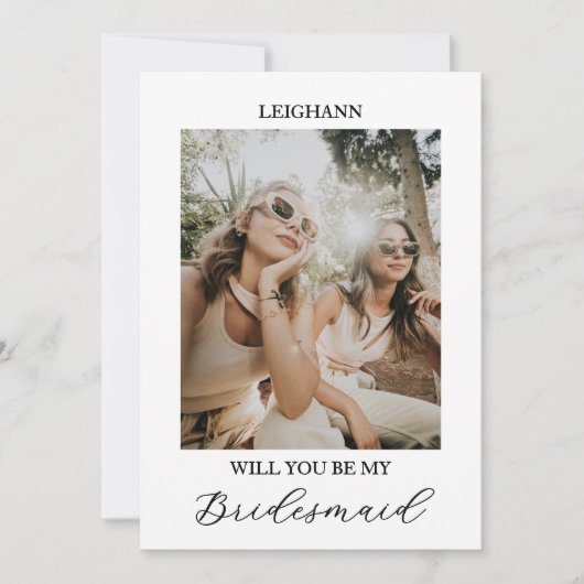 Will You Be My Bridesmaid Bridesmaid Proposal Card Kaart (Voorkant)