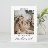 Will You Be My Bridesmaid Bridesmaid Proposal Card Kaart (Staand voorkant)