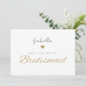 Will you be my bridesmaid card - Bridesmaid gift Feestdagenkaart (Staand voorkant)