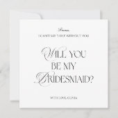 Will You be my Bridesmaid Card Kaart (Voorkant)