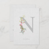 Will You Be My Bridesmaid Delicate Lovely Initial (Voorkant / Achterkant)