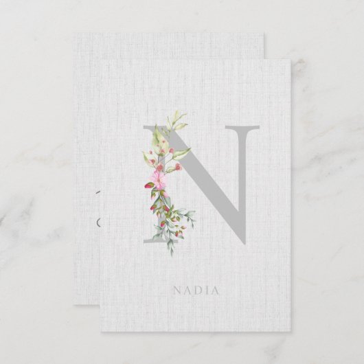 Will You Be My Bridesmaid Delicate Lovely Initial (Voorkant / Achterkant)