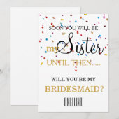 Will you be my bridesmaid? invitation kaart (Voorkant / Achterkant)