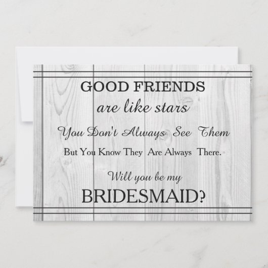 Will you be my bridesmaid? invitation kaart (Voorkant)