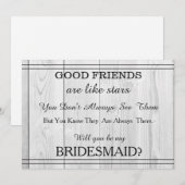 Will you be my bridesmaid? invitation kaart (Voorkant / Achterkant)
