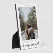 Will you be my Bridesmaid Minimalist Modern Photo Fotoplaat (Zijkant)