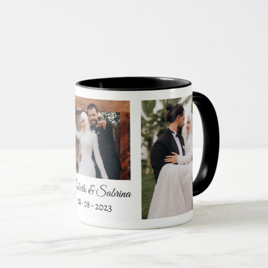 Will You Be My Bridesmaid Minimalist Photo Collage Mok (Voorkant rechts)