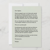 Will You Be My Bridesmaid Photo Green Reel Kaart (Achterkant)