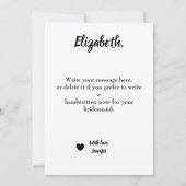 Will You Be My Bridesmaid Photo Proposal Card Aankondiging (Achterkant)