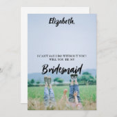 Will You Be My Bridesmaid Photo Proposal Card Aankondiging (Voorkant / Achterkant)