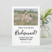 Will You Be My Bridesmaid Photo Proposal Card Kaart (Staand voorkant)