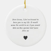Will You Be My Bridesmaid Photo Proposal Keramisch Ornament (Achterkant)