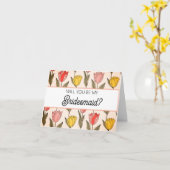 Will you be my Bridesmaid proposal card Kaart (Gele Bloem)