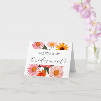 Will you be my Bridesmaid proposal card Kaart