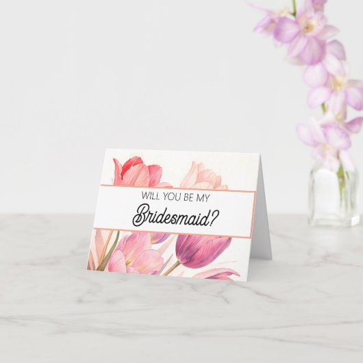 Will you be my Bridesmaid proposal card Kaart (Orchidee)