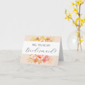 Will you be my Bridesmaid proposal card Kaart (Gele Bloem)