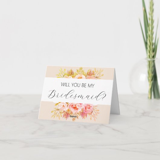 Will you be my Bridesmaid proposal card Kaart (Achterkant)