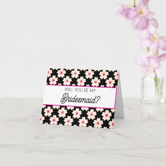 Will you be my Bridesmaid proposal card Kaart (Orchidee)