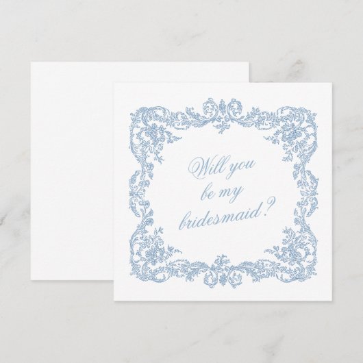 Will You Be My Bridesmaid Proposal Invitation Card (Voorkant / Achterkant)