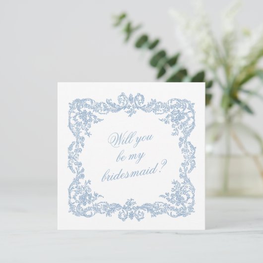 Will You Be My Bridesmaid Proposal Invitation Card (Staand voorkant)