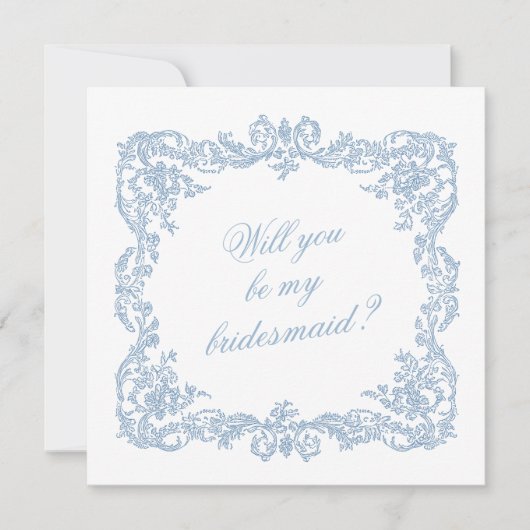 Will You Be My Bridesmaid Proposal Invitation Card (Voorkant)