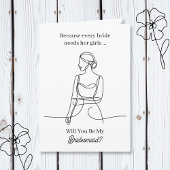 Will You Be My Bridesmaid Proposal Kaart