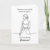 Will You Be My Bridesmaid Proposal Kaart (Voorkant)