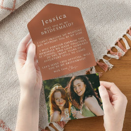 Will You Be My Bridesmaid Proposal Letter Photo All In One Uitnodiging